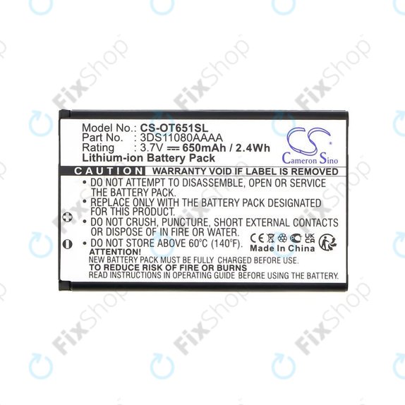 Baterie pentru Alcatel Lollipops, 650mAh, Li-Ion, 3.7V, 3DS11080AAAA, HQ
