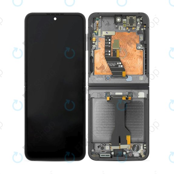 Samsung Galaxy Z Flip 6 F741B - Ecran LCD + Sticlă Tactilă + Ramă (Black) OLED