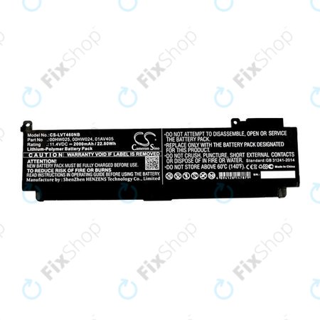 Baterie pentru Lenovo ThinkPad T460S, T470S, 2000mAh, Li-Pol, 11.4V, 00HW025, HQ