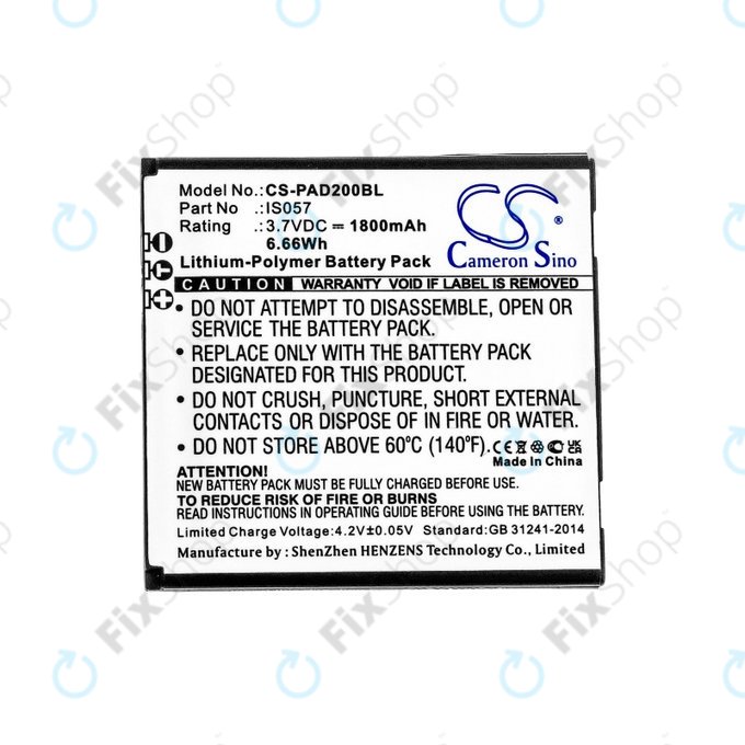 Baterie pentru Pax myPOS D200, D200T, IS275, D200, 1800mAh, Li-Pol, 3.7V, IS057, HQ