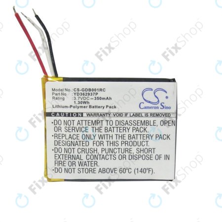 Baterie pentru GoPro Wifi Remote, 350mAh, Li-Pol, 3.7V, YD362937P, HQ