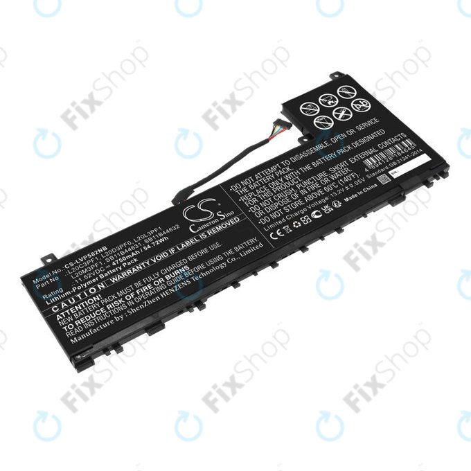 Baterie pentru Lenovo IdeaPad 5 Pro 14ITL6, 4750mAh, Li-Pol, 11.52V, L20C3PF1, HQ
