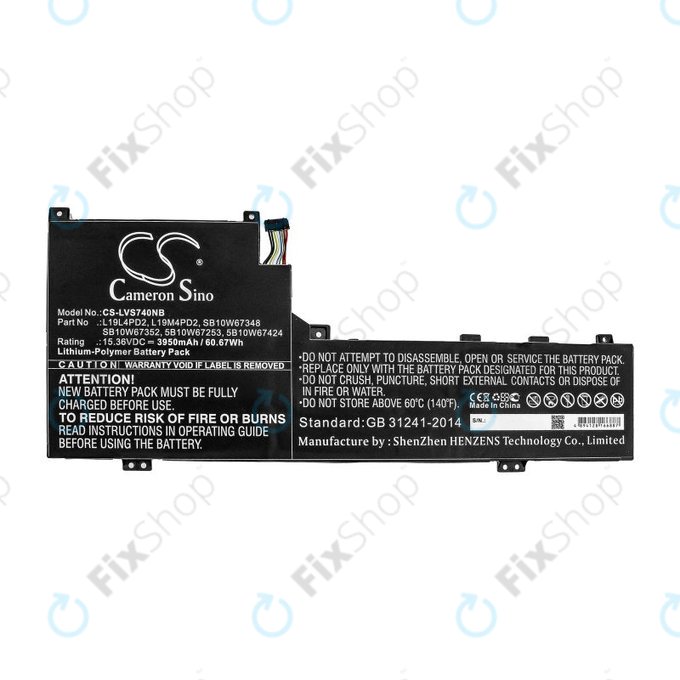 Baterie pentru Lenovo Yoga S740 14, IdeaPad S740-14IIL, 3950mAh, Li-Pol, 15.36V, L19L4PD2, HQ
