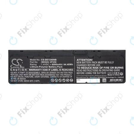 Baterie pentru Dell Latitude E7240, 7250, 12, 6000mAh, Li-Pol, 7.4V, VFV59, HQ