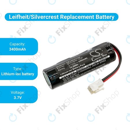 Leifheit Dry&Clean 51000, 51002, 51113, 51114 - Baterie BFN18650 1S1P Li-Ion 3.7V 3400mAh HQ