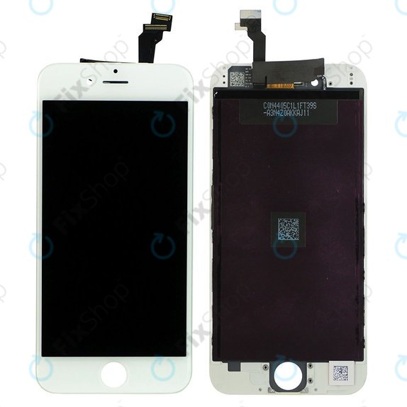 Ecran pentru iPhone 6, White, Sticlă tactilă cu ramă