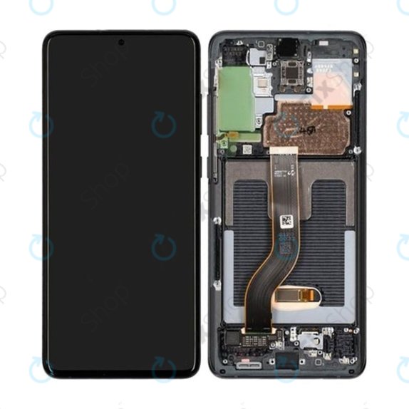 Samsung Galaxy S20 Plus G985F - Ecran LCD + Sticlă Tactilă + Ramă (Cosmic Black) OLED