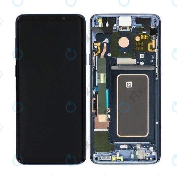 Samsung Galaxy S9 Plus G965F, G965FD - Ecran LCD + Sticlă Tactilă + Ramă (Coral Blue) - GH97-21691D, GH97-21722D, GH97-21692D Genuine Service Pack