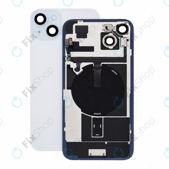 Sticlă carcasă spate pentru iPhone 15 Plus, Blue, Pulled A