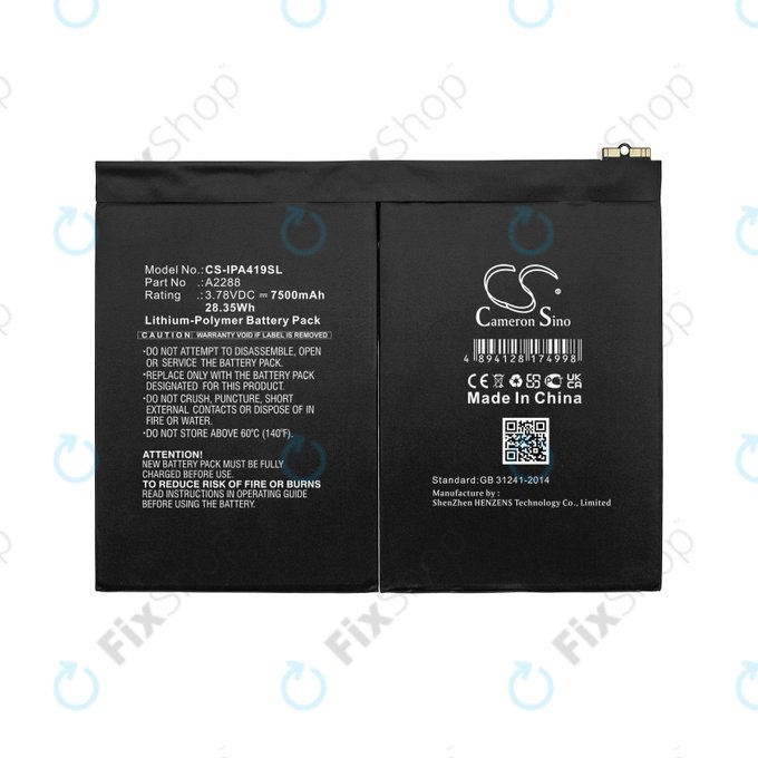 Apple iPad Air (4th Gen 2020), (5th Gen 2022), 11 (2024) - Baterie A2288 7500mAh HQ