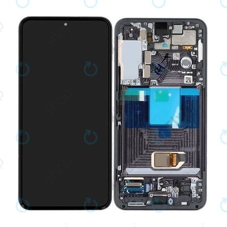Samsung Galaxy S22 S901B - Ecran LCD + Sticlă Tactilă + Ramă (Phantom Black) - GH82-27520A, GH82-27521A Genuine Service Pack