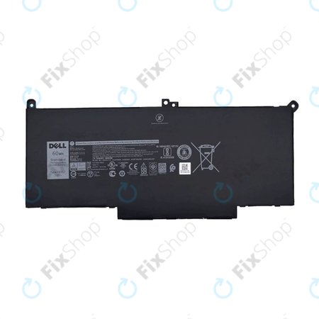 Dell Latitude 7280, 7290, 7380, 7390, 7480, 7490, E7280 - Baterie F3YGT 7600mAh - Genuine Service Pack