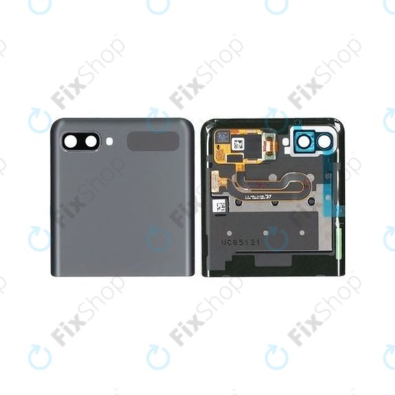 Samsung Galaxy Z Flip 5G F707B - Ecran LCD + Sticlă Tactilă + Ramă (Extern) (Mystic Gray) - GH96-13806A Genuine Service Pack