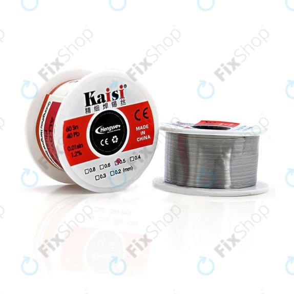 Kaisi - Sârmă de lipit pentru lipire de precizie Sn/Pb - 0,3 mm (50g)
