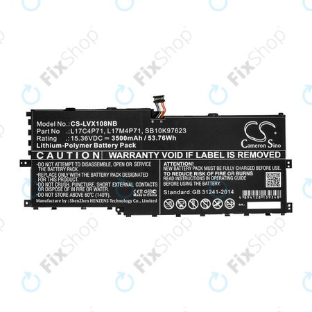 Baterie pentru Lenovo ThinkPad X1 Yoga 2018, 3500mAh, Li-Pol, 15.36V, L17C4P71, HQ