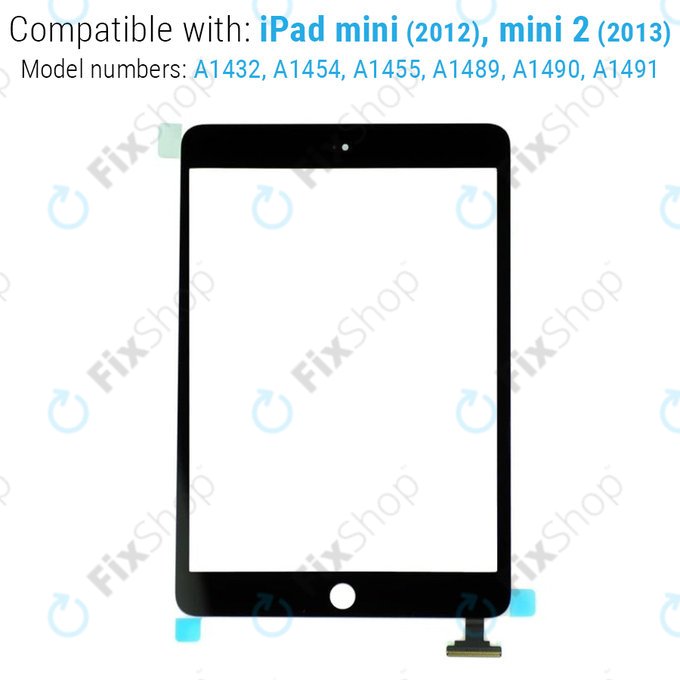 Apple iPad Mini, Mini 2 - Sticlă Tactilă + IC Conector (Black)