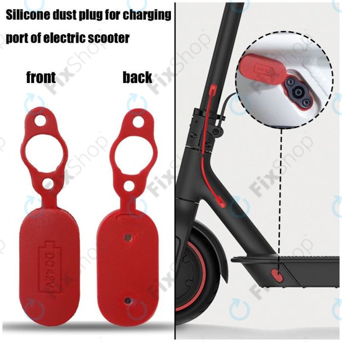 Xiaomi Mi Electric Scooter 1S, 2 M365, Essential, Pro, Pro 2 - Capac de Încărcare din Cauciuc cu Magnet (Red)