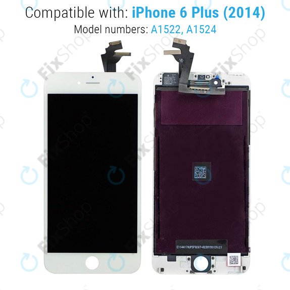 Apple iPhone 6 Plus - Ecran LCD + Sticlă Tactilă + Ramă (White) Original Refurbished
