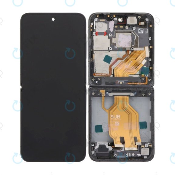 Xiaomi Mix Flip 2405CPX3DC - Ecran LCD + Sticlă Tactilă + Ramă (Black) OLED