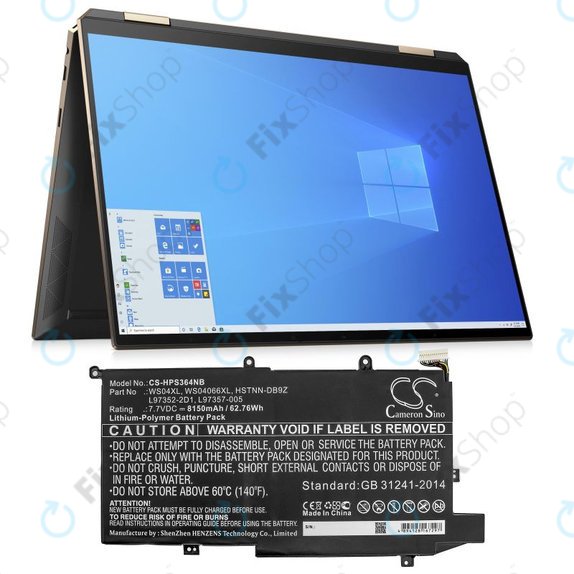 Baterie pentru HP Spectre X360 14-EA0002NI, X360 14-EA0002NX, 8150mAh, Li-Pol, 7.7V, WS04XL, HQ