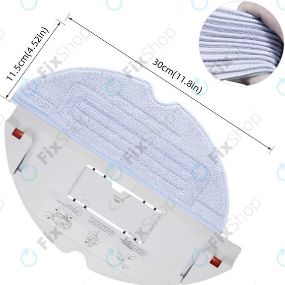 Mop, 2 buc., Microfibră pentru Xiaomi Roborock S7, S7+, S7 MaxV, S7 MaxV Ultra, S7 Pro Ultra, S8, S8+, T7S Plus