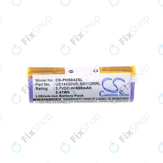 Baterie pentru Philips HS8420, 650mAh, Li-Ion, 3.7V, US14430VR, KR112RRL, HQ