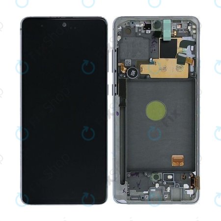Samsung Galaxy Note 10 Lite N770F - Ecran LCD + Sticlă Tactilă + Ramă (Aura Glow) - GH82-22055B, GH82-22193B, GH82-22194B, GH82-22192B Genuine Service Pack