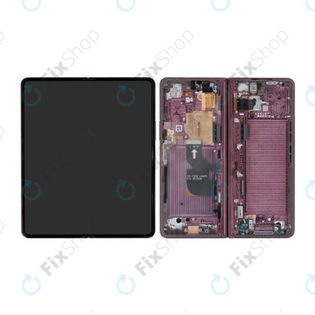 Samsung Galaxy Z Fold 4 F936B - Ecran LCD + Sticlă Tactilă + Ramă (Burgundy) - GH82-29461D, GH82-29462D Genuine Service Pack