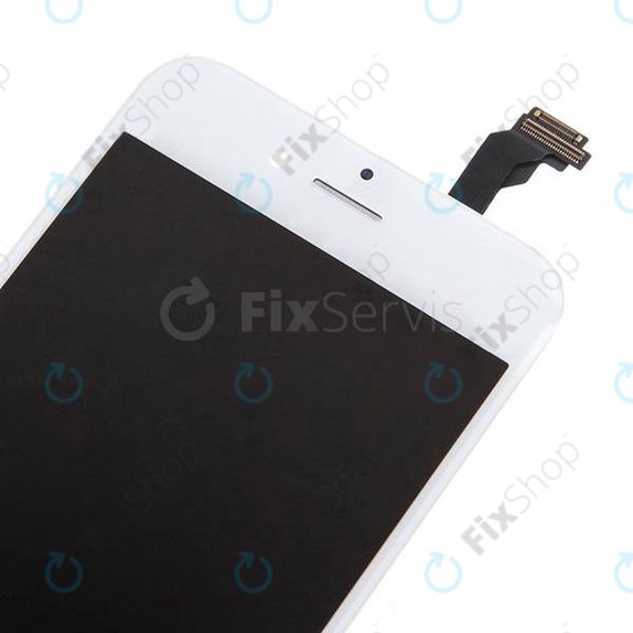 Ecran pentru iPhone 6, White, Sticlă tactilă cu ramă