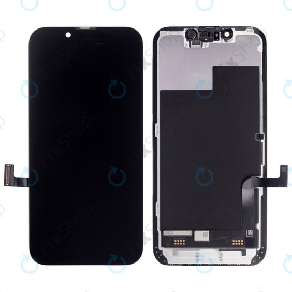 Ecran Hard OLED pentru iPhone 13 Mini, Sticlă tactilă cu ramă, FixPremium
