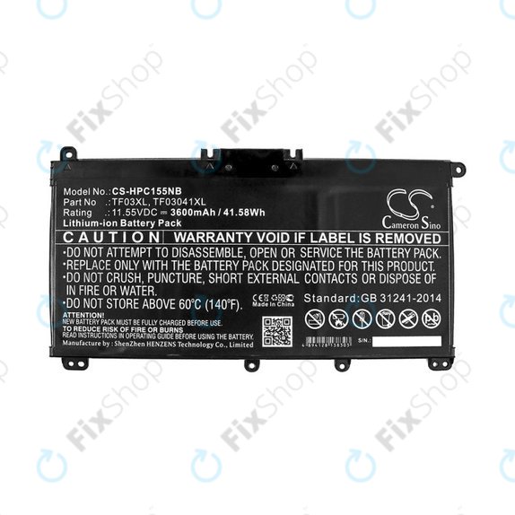 Baterie pentru HP Pavilion 14, 15, X360, 3600mAh, Li-Ion, 11.55V, TF03XL, HQ