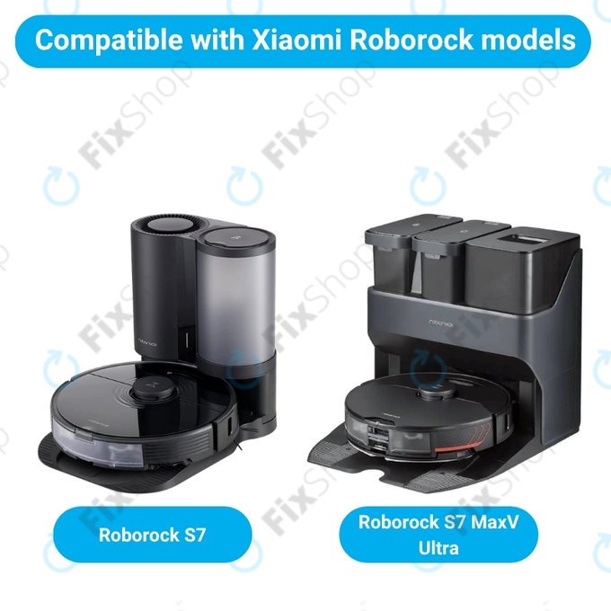 Set de piese de schimb pentru Xiaomi Roborock S7, S7 MaxV Ultra (1x Perie principală, 2x Filter, 2x Perie laterală – neagră)