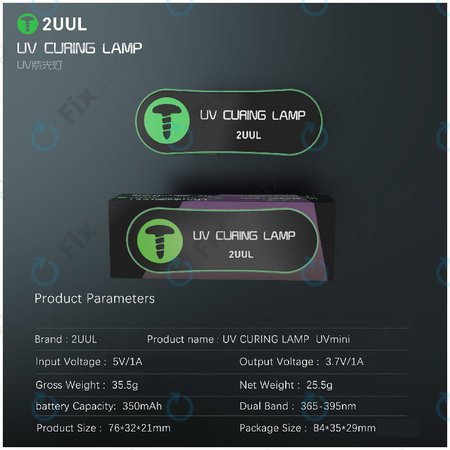 Mini lampă UV pentru uscare/polimerizare, 2UUL SC08