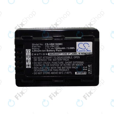 Baterie pentru Panasonic HDC, HC a SDR, 1500mAh, Li-Ion, 3.7V, VW-VBK180, HQ