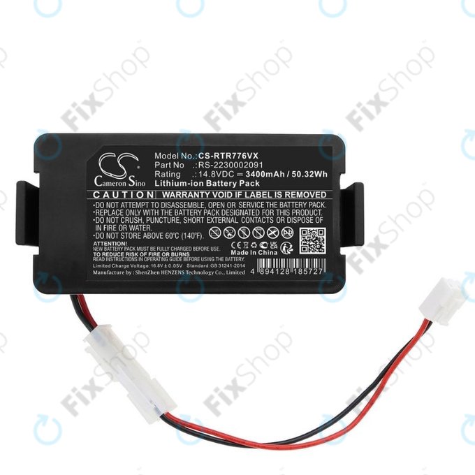 Rowenta RR7774, RR7755, Tefal RG7765 - Baterie RS-2230002091 Li-Ion 14.8V 3400mAh HQ