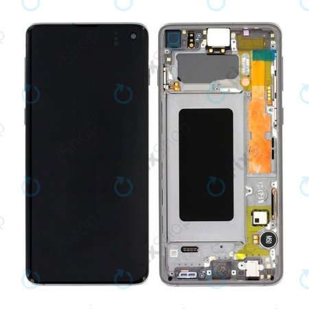 Samsung Galaxy S10 G973F - Ecran LCD + Sticlă Tactilă + Ramă (Prism Black) - GH82-18850A, GH82-18835A, GH82-18860A Genuine Service Pack
