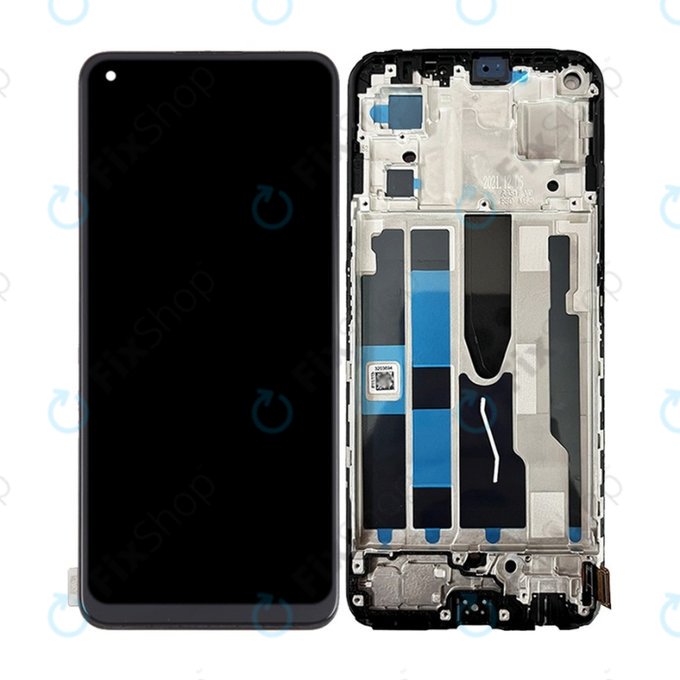 Oppo Reno 7 5G - Ecran LCD + Sticlă Tactilă + Ramă (Stary Black) OLED