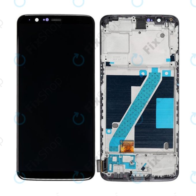 OnePlus 5T - Ecran LCD + Sticlă Tactilă + Ramă (Black) OLED