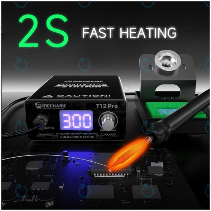 Mechanic T12 Pro - Statie de lipit digitală (Black)