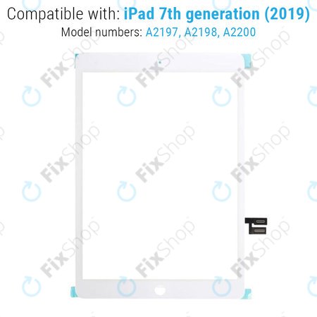 Apple iPad (7th Gen 2019, 8th Gen 2020) - Sticlă Tactilă (White)