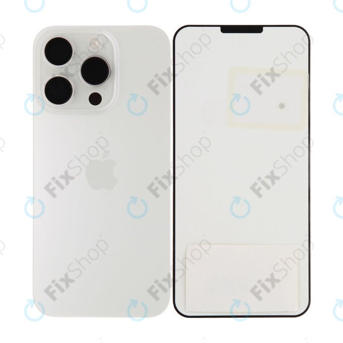 Sticlă Carcasă Spate pentru iPhone 15 Pro | White Titanium | 661-35701 | Genuine Apple