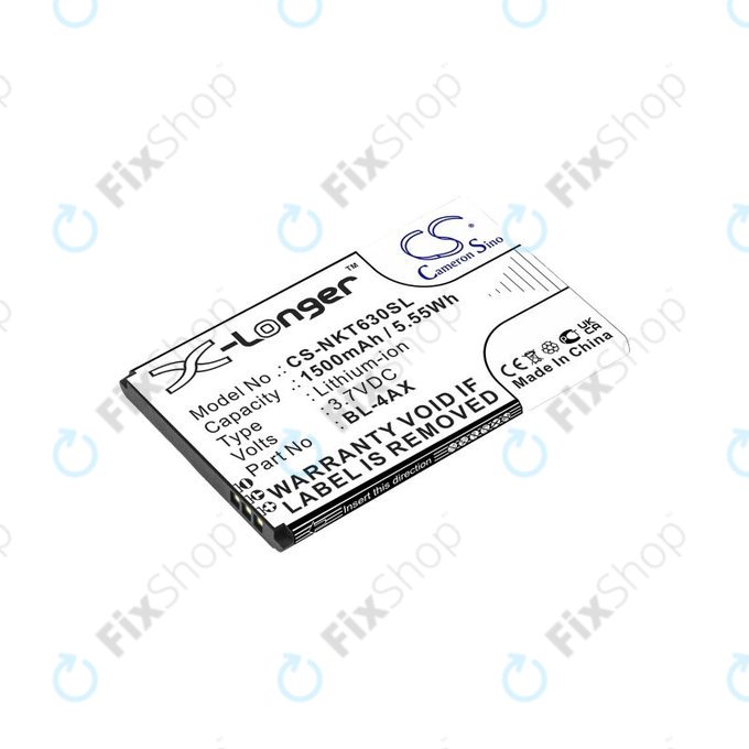 Baterie pentru Nokia 6300 4G, Nokia 8000 4G, 1500mAh, Li-Ion, 3.7V, BL-4AX, HQ