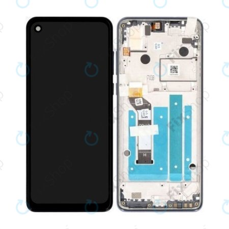 Motorola One Action XT2013 - Ecran LCD + Sticlă Tactilă + Ramă (Demin Blue) - 5D68C14737 Genuine Service Pack