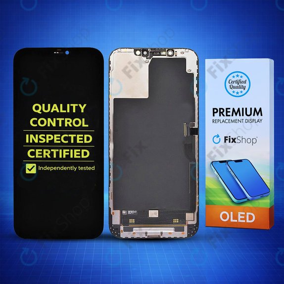 Ecran Hard OLED pentru iPhone 12 Pro Max, Sticlă tactilă cu ramă, FixPremium