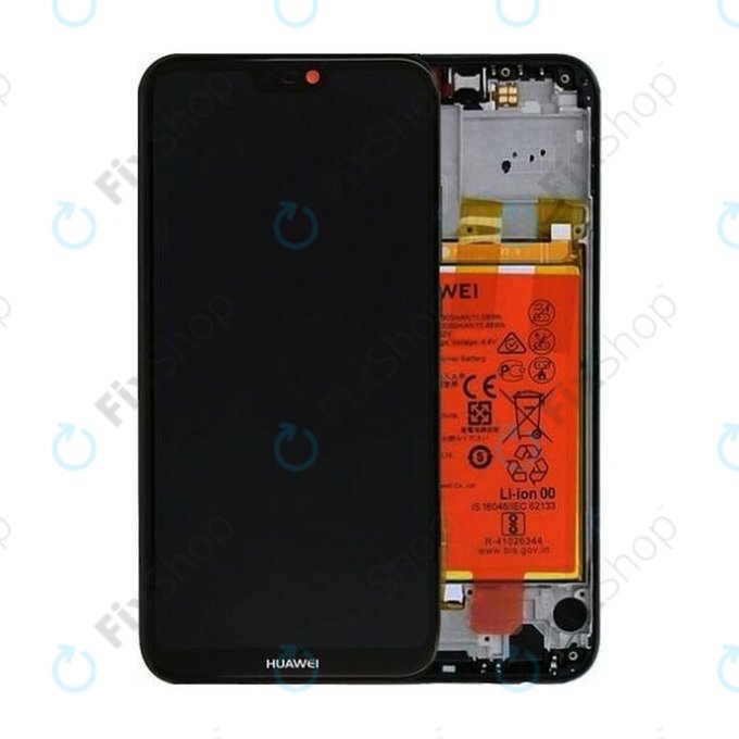 Huawei P20 Lite (2019) - Ecran LCD + Sticlă Tactilă + Ramă + Baterie (Charming Red) - 02352TMF