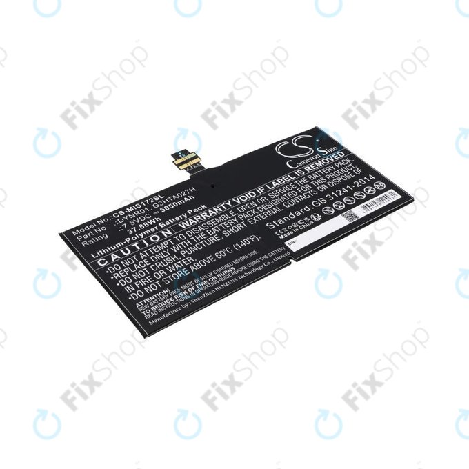 Baterie pentru Microsoft Surface Pro 4, 5050mAh, Li-Pol, 7.5V, DYNR01, HQ