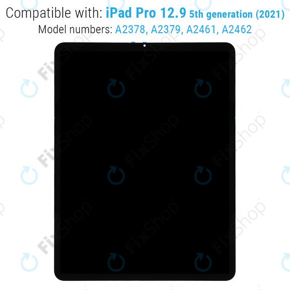 Ecran LCD pentru iPad Pro 12.9" (5th Gen 2021, 6th Gen 2022), Sticlă Tactilă și IC Board cuout Frame, Refurbished
