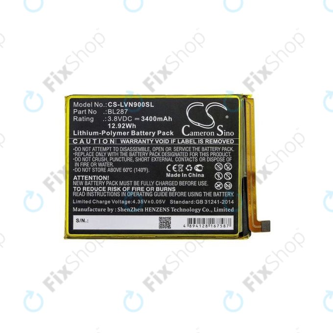 Lenovo K9 Note - Baterie BL287 3400mAh HQ
