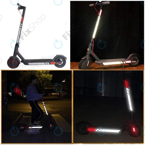 Xiaomi Mi Electric Scooter 1S, 2 M365, Essential, Pro, Pro 2 - Autocolante Reflectorizante (B)