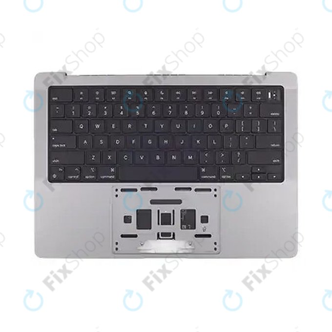 Ramă superioară tastatură pentru MacBook Pro 14", A2918 (2023), cu tastatură US și baterie, Space Gray, 661-35708, Genuine Apple